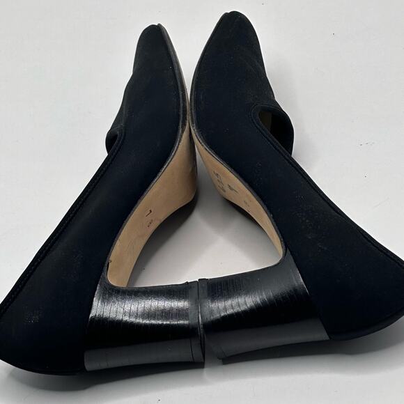 PANCALDI Vintage Designer Black Stretch FABRIC MAX COMFORT Work /DRESS Size 7B - Picture 3 of 9